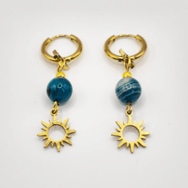 Oorringen met maan en sterren front