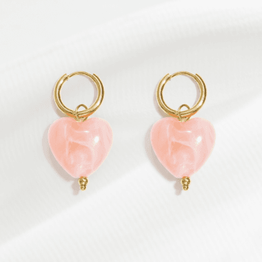 Gouden Oorringen Pink Passion