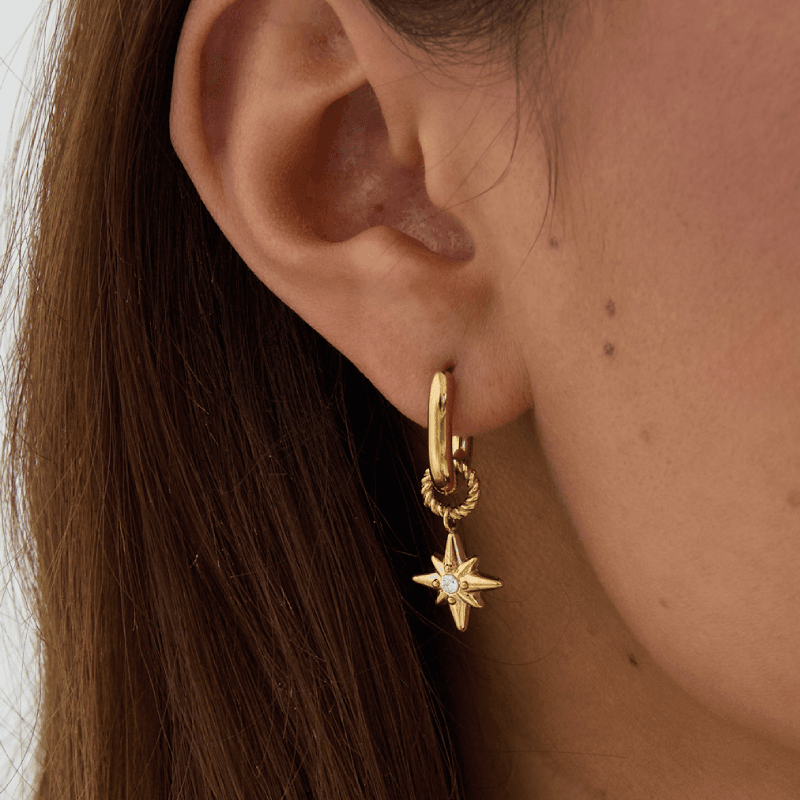 Oorringen Celestial Star in oor